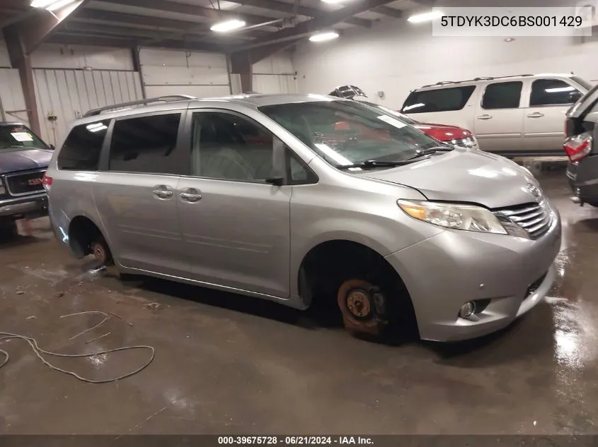 5TDYK3DC6BS001429 2011 Toyota Sienna Limited V6