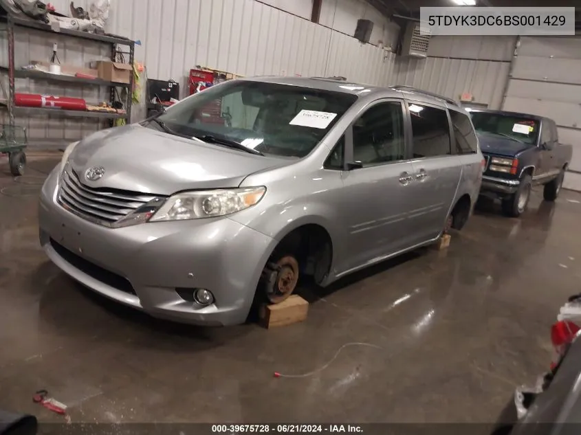 5TDYK3DC6BS001429 2011 Toyota Sienna Limited V6