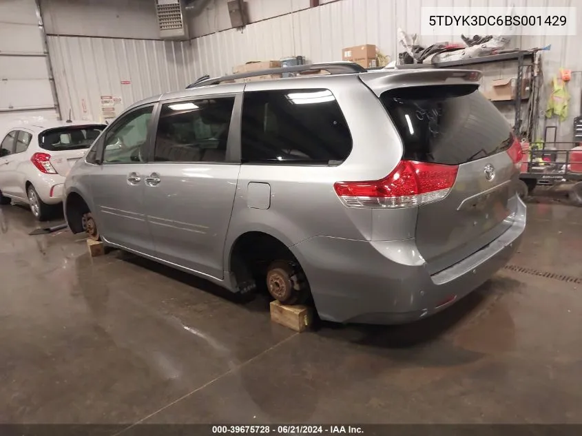 5TDYK3DC6BS001429 2011 Toyota Sienna Limited V6