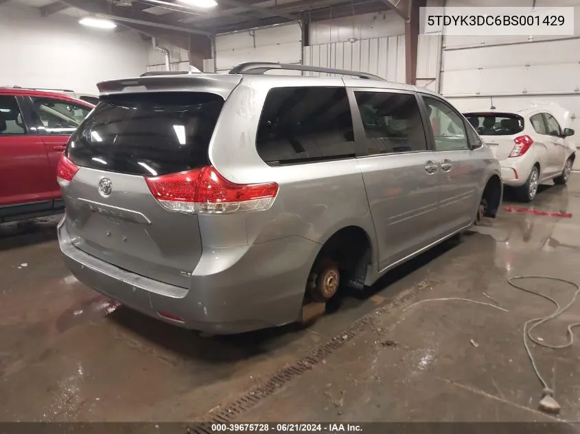 5TDYK3DC6BS001429 2011 Toyota Sienna Limited V6