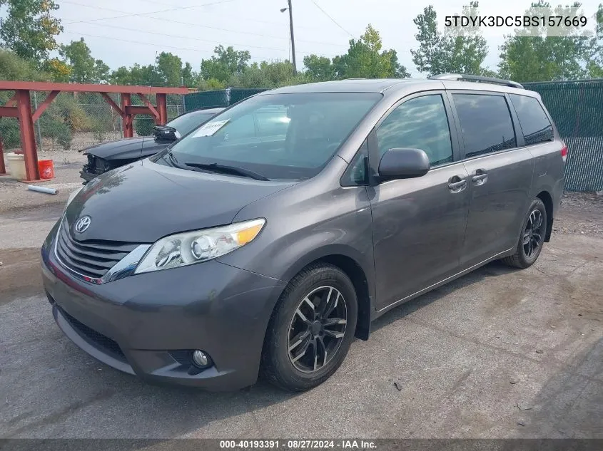 2011 Toyota Sienna Xle V6 VIN: 5TDYK3DC5BS157669 Lot: 40193391