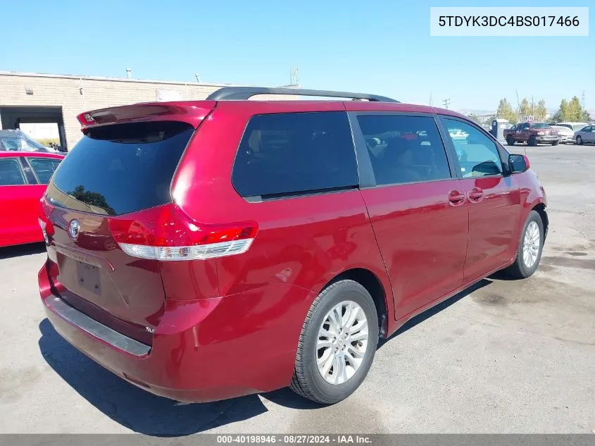 5TDYK3DC4BS017466 2011 Toyota Sienna Xle V6