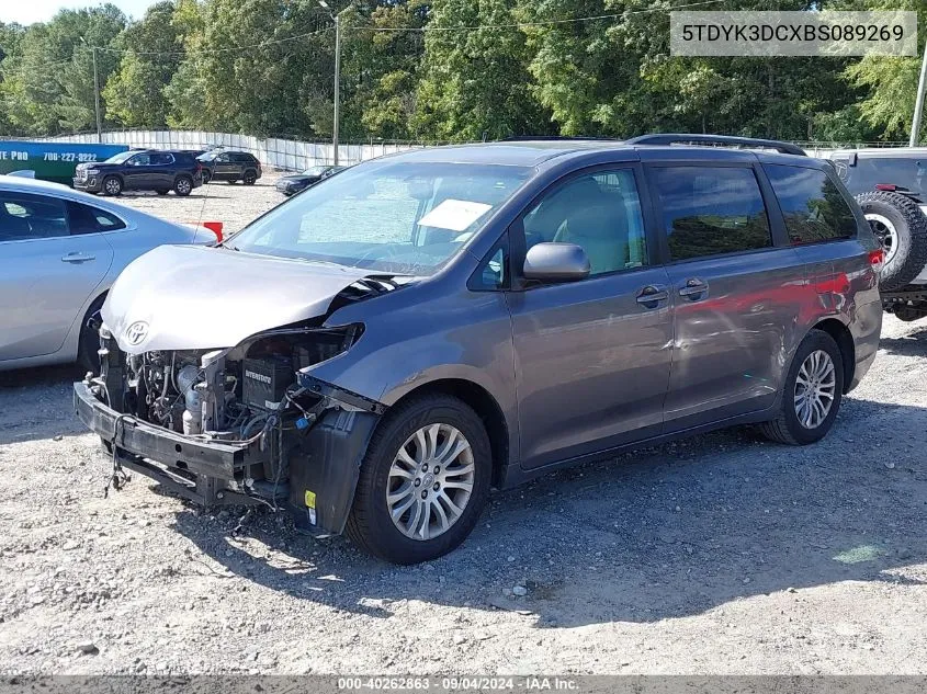 5TDYK3DCXBS089269 2011 Toyota Sienna Xle V6