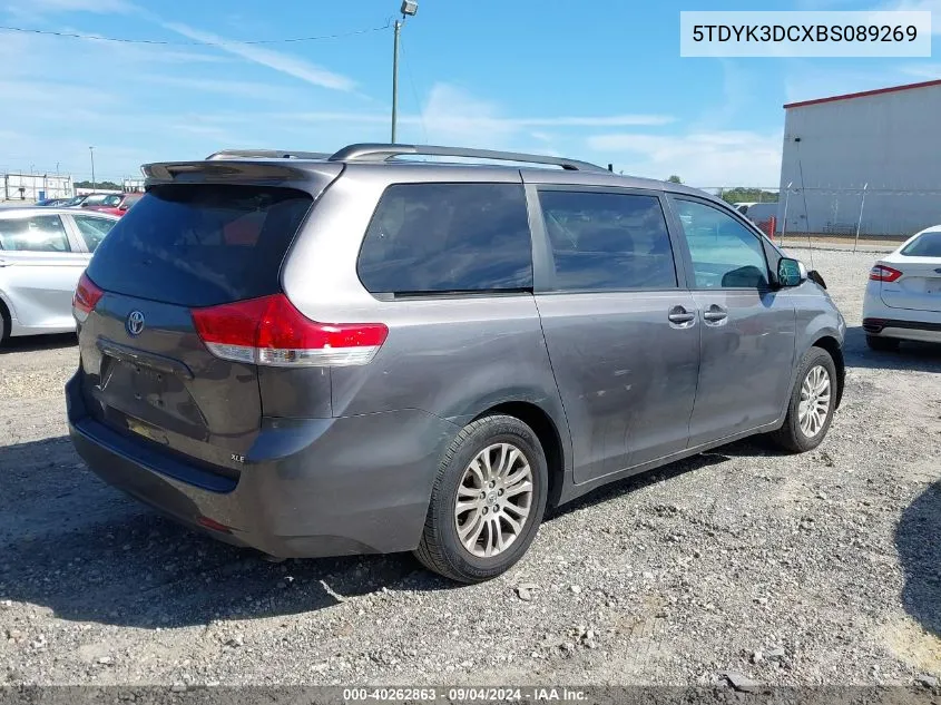 2011 Toyota Sienna Xle V6 VIN: 5TDYK3DCXBS089269 Lot: 40262863