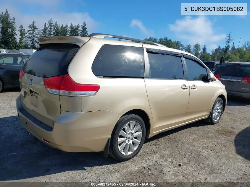 2011 Toyota Sienna Le VIN: 5TDJK3DC1BS005082 Lot: 40272465