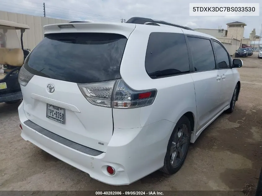 5TDXK3DC7BS033530 2011 Toyota Sienna Se