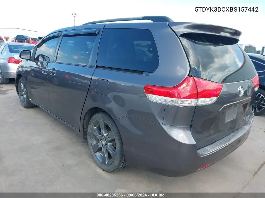 2011 Toyota Sienna Xle V6 VIN: 5TDYK3DCXBS157442 Lot: 40285256