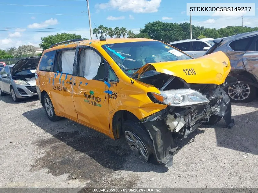 2011 Toyota Sienna Le V6 VIN: 5TDKK3DC5BS149237 Lot: 40285930