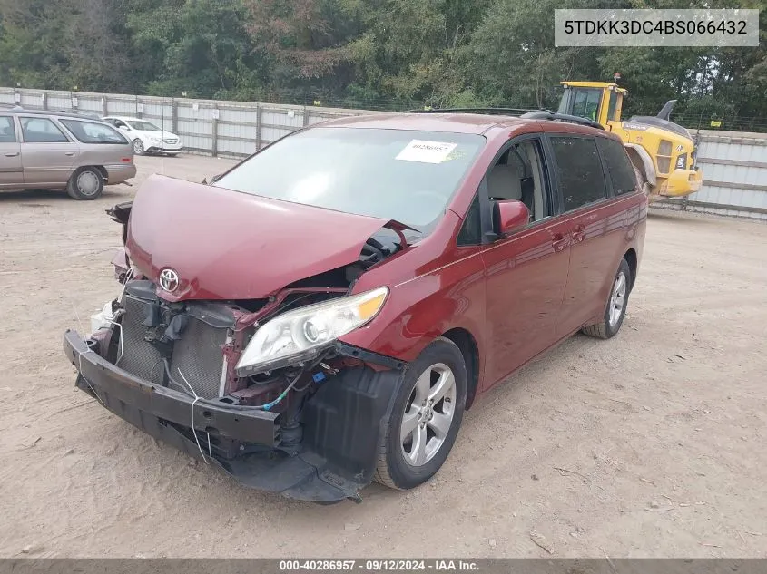 2011 Toyota Sienna Le VIN: 5TDKK3DC4BS066432 Lot: 40286957