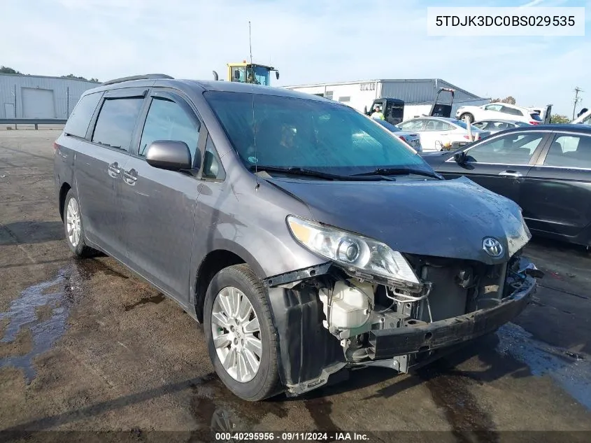 2011 Toyota Sienna Le VIN: 5TDJK3DC0BS029535 Lot: 40295956