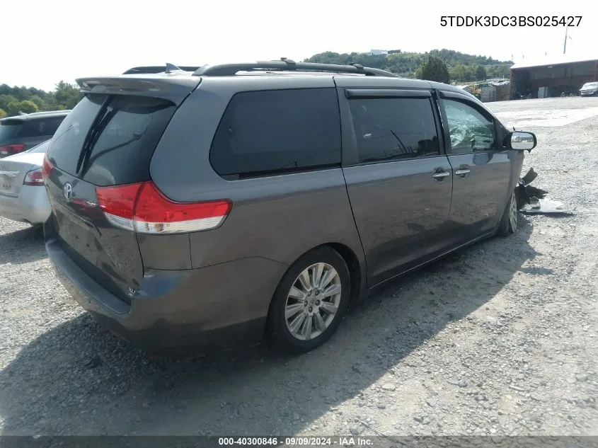 2011 Toyota Sienna Xle VIN: 5TDDK3DC3BS025427 Lot: 40300846