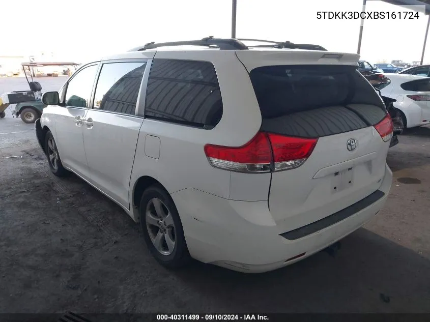 5TDKK3DCXBS161724 2011 Toyota Sienna Le