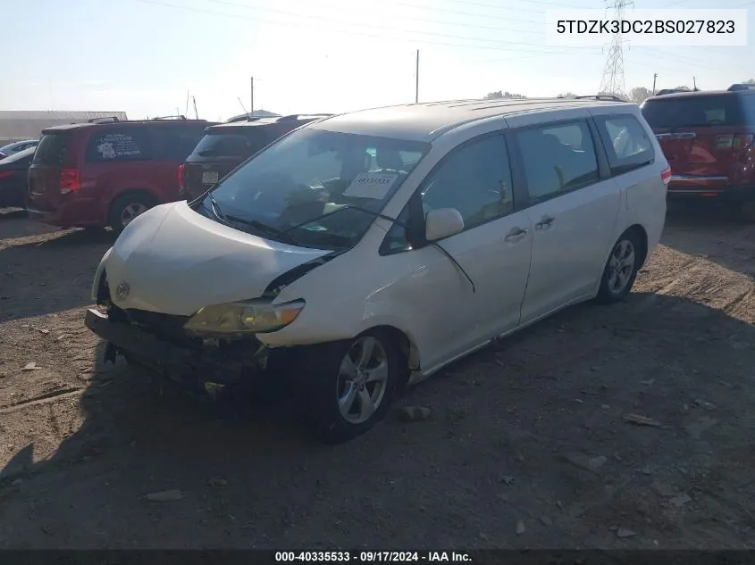 2011 Toyota Sienna VIN: 5TDZK3DC2BS027823 Lot: 40335533