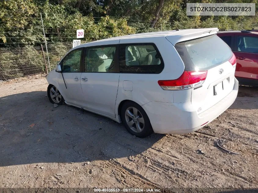 2011 Toyota Sienna VIN: 5TDZK3DC2BS027823 Lot: 40335533