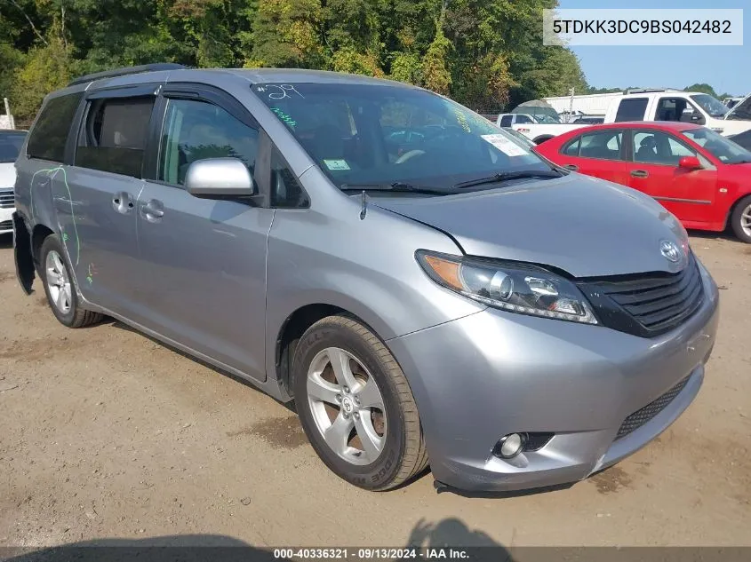 2011 Toyota Sienna Le VIN: 5TDKK3DC9BS042482 Lot: 40336321