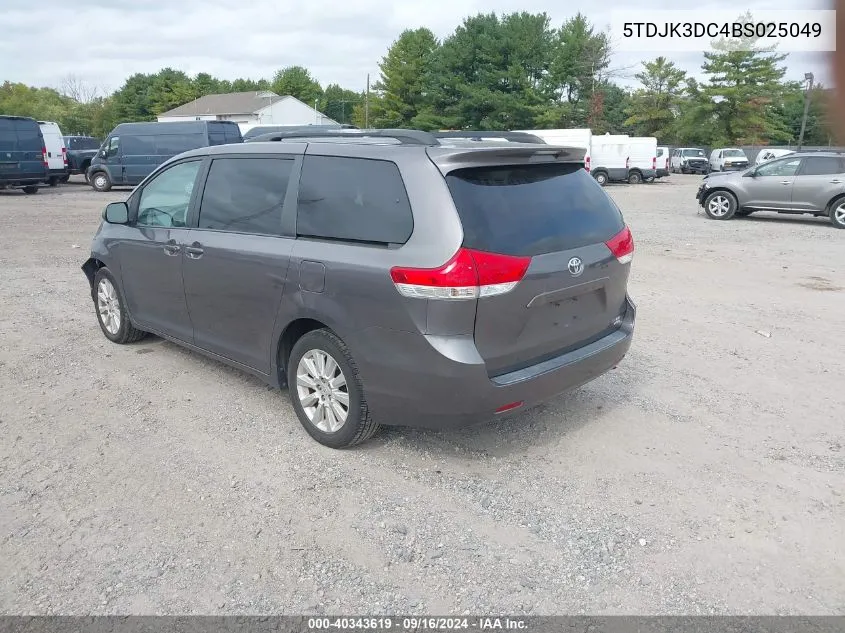 2011 Toyota Sienna Le VIN: 5TDJK3DC4BS025049 Lot: 40343619