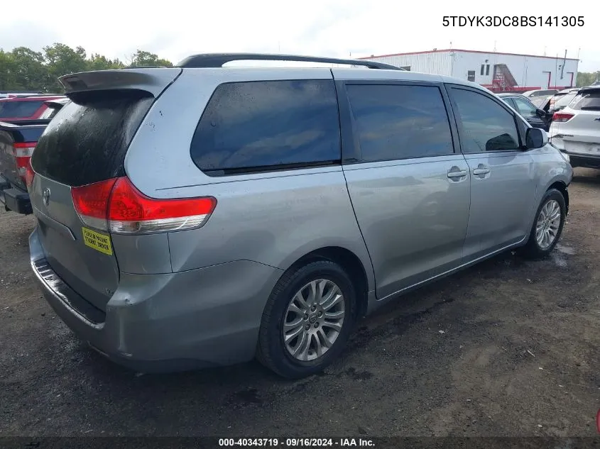 2011 Toyota Sienna Xle/Limited VIN: 5TDYK3DC8BS141305 Lot: 40343719