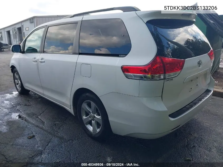 2011 Toyota Sienna Le V6 VIN: 5TDKK3DC2BS133206 Lot: 40349936