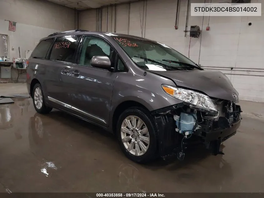 2011 Toyota Sienna Xle VIN: 5TDDK3DC4BS014002 Lot: 40353858