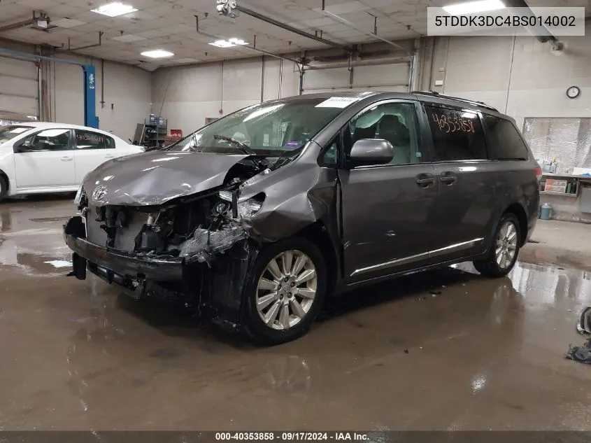 2011 Toyota Sienna Xle VIN: 5TDDK3DC4BS014002 Lot: 40353858