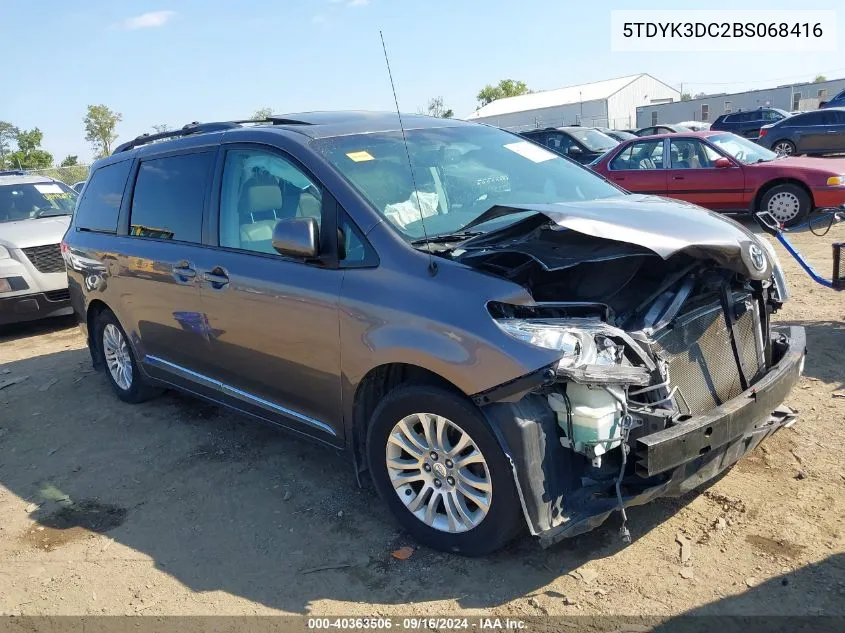 2011 Toyota Sienna Xle V6 VIN: 5TDYK3DC2BS068416 Lot: 40363506