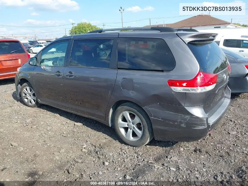 2011 Toyota Sienna Le V6 VIN: 5TDKK3DC7BS013935 Lot: 40367108