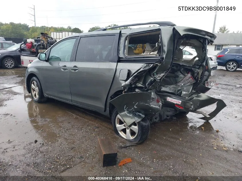 5TDKK3DC9BS001849 2011 Toyota Sienna Le V6