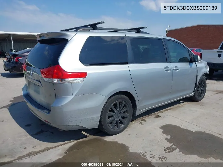 2011 Toyota Sienna Xle VIN: 5TDDK3DCXBS009189 Lot: 40369039