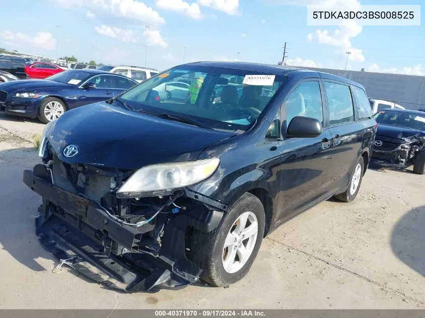 2011 Toyota Sienna VIN: 5TDKA3DC3BS008525 Lot: 40371970