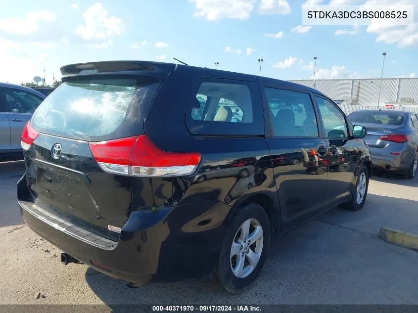 2011 Toyota Sienna VIN: 5TDKA3DC3BS008525 Lot: 40371970