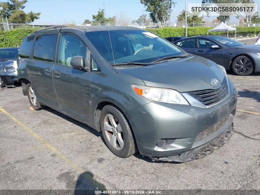 2011 Toyota Sienna Le V6 VIN: 5TDKK3DC5BS095177 Lot: 40374973