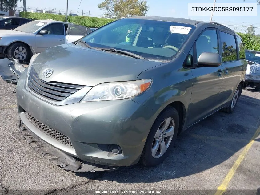 2011 Toyota Sienna Le V6 VIN: 5TDKK3DC5BS095177 Lot: 40374973