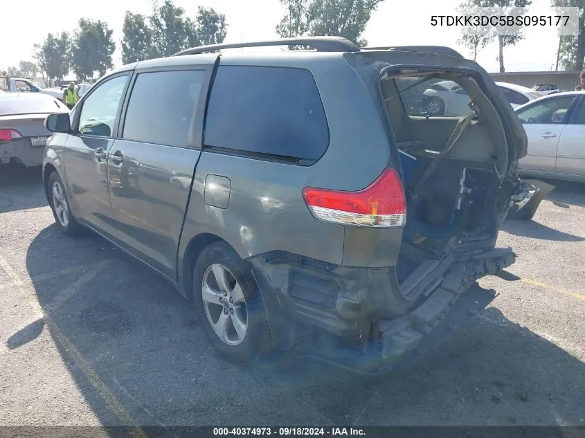 2011 Toyota Sienna Le V6 VIN: 5TDKK3DC5BS095177 Lot: 40374973