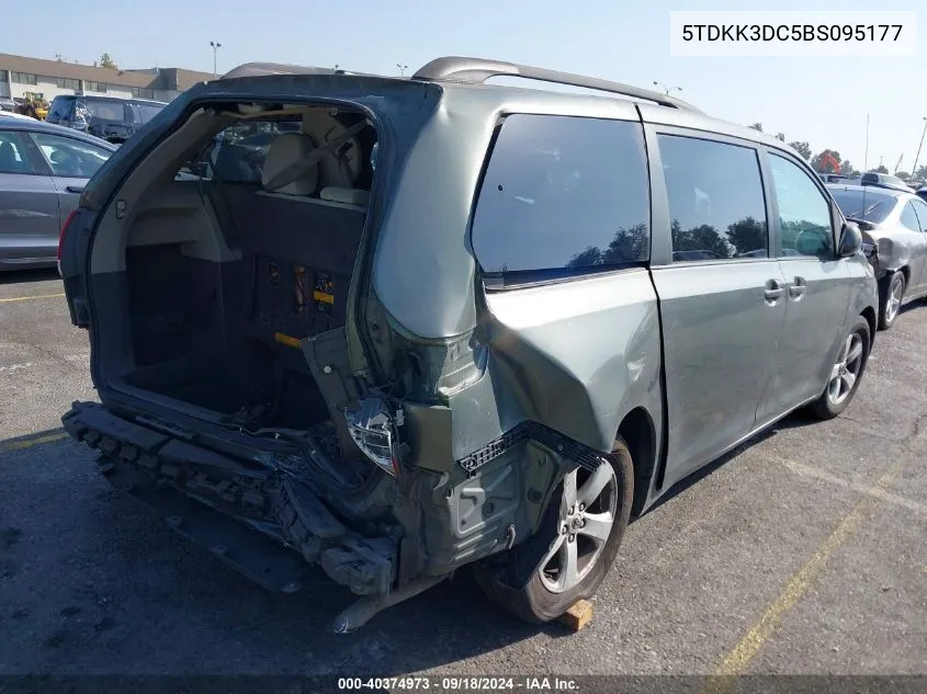 2011 Toyota Sienna Le V6 VIN: 5TDKK3DC5BS095177 Lot: 40374973