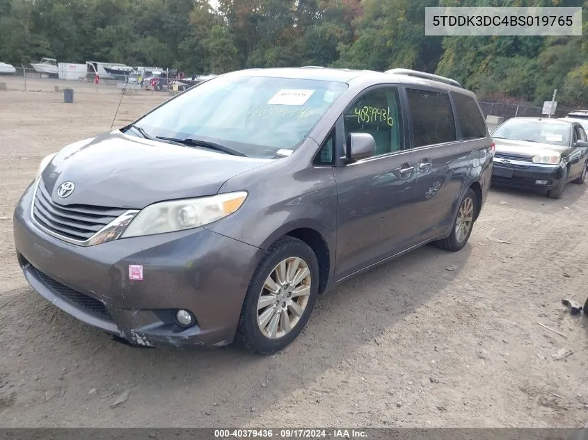 2011 Toyota Sienna Xle VIN: 5TDDK3DC4BS019765 Lot: 40379436