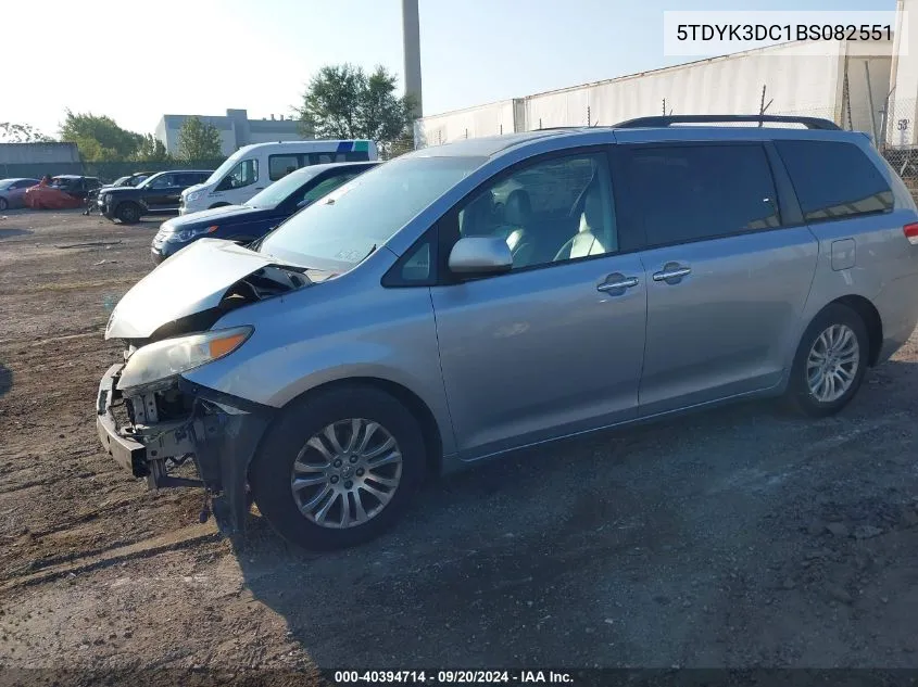 2011 Toyota Sienna Xle V6 VIN: 5TDYK3DC1BS082551 Lot: 40394714