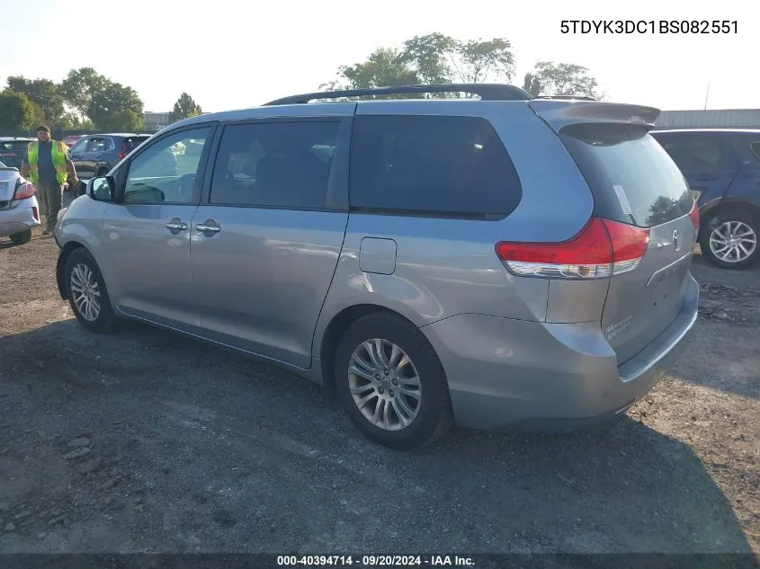 2011 Toyota Sienna Xle V6 VIN: 5TDYK3DC1BS082551 Lot: 40394714