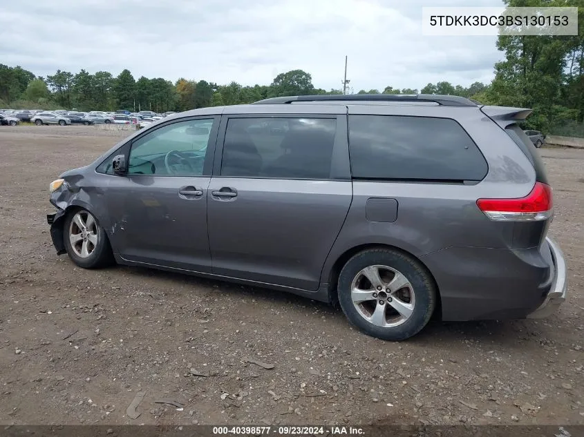 2011 Toyota Sienna Le V6 VIN: 5TDKK3DC3BS130153 Lot: 40398577