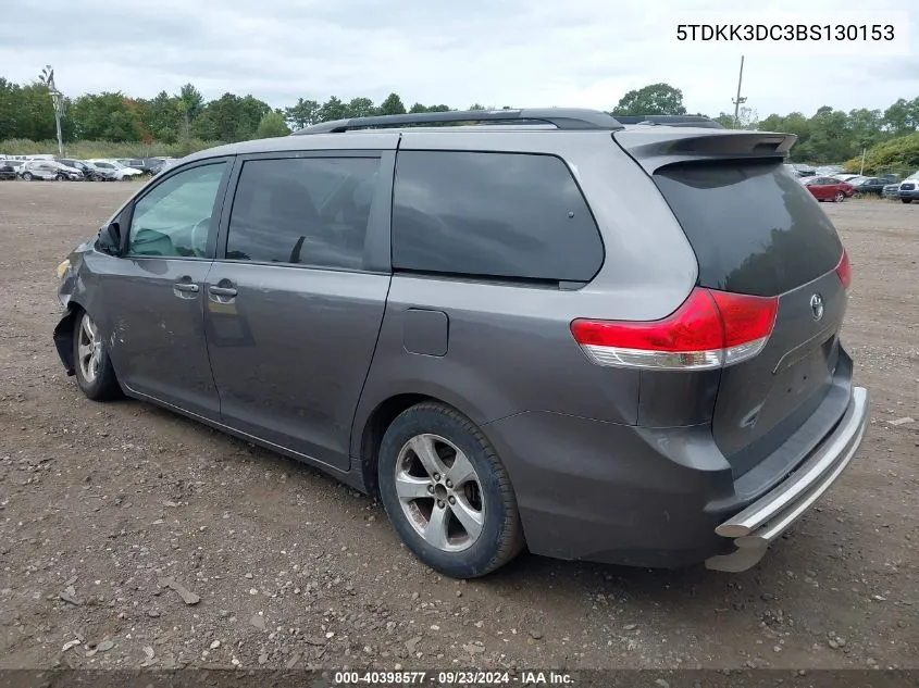 2011 Toyota Sienna Le V6 VIN: 5TDKK3DC3BS130153 Lot: 40398577