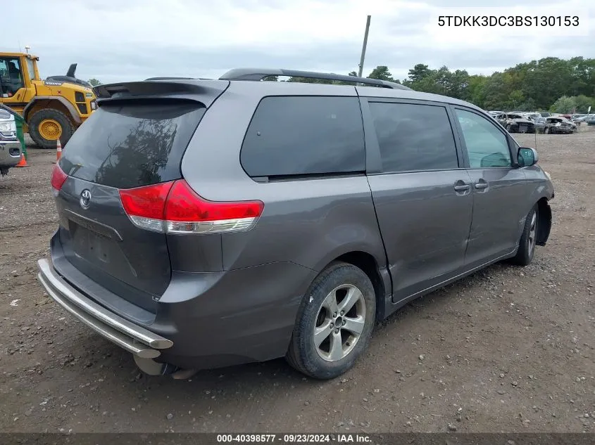 2011 Toyota Sienna Le V6 VIN: 5TDKK3DC3BS130153 Lot: 40398577