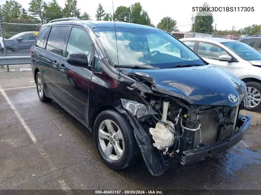 2011 Toyota Sienna Le V6 VIN: 5TDKK3DC1BS117305 Lot: 40403187