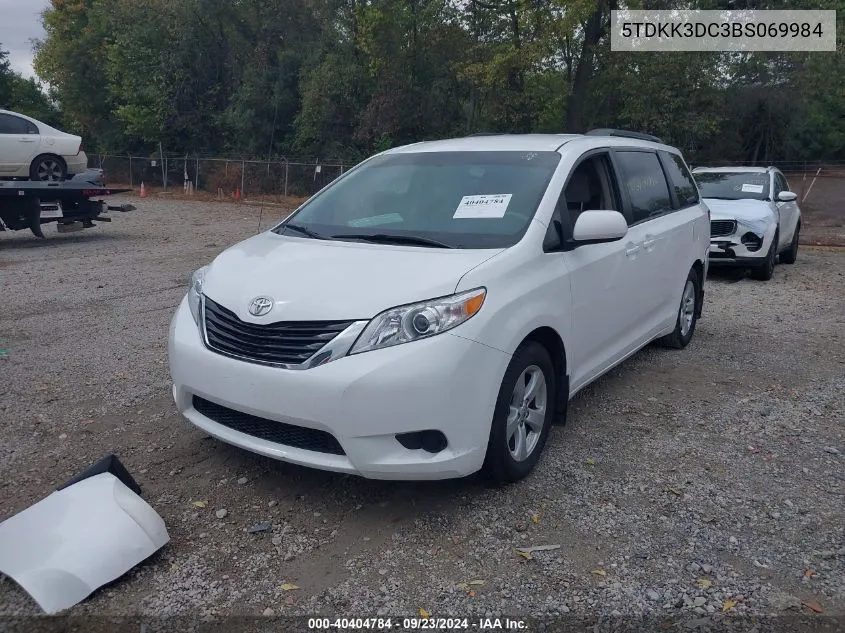 2011 Toyota Sienna Le V6 VIN: 5TDKK3DC3BS069984 Lot: 40404784