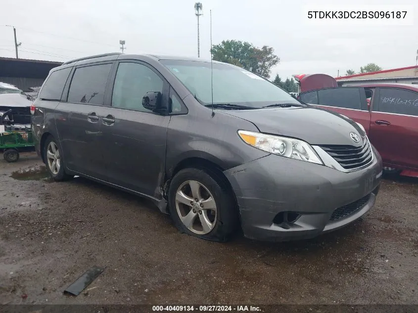 2011 Toyota Sienna Le V6 VIN: 5TDKK3DC2BS096187 Lot: 40409134