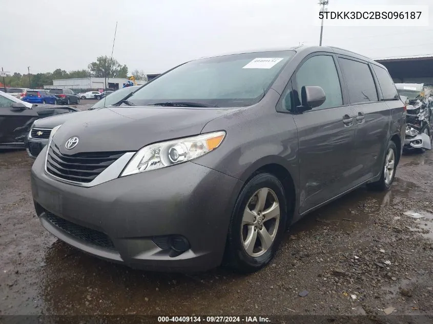 5TDKK3DC2BS096187 2011 Toyota Sienna Le V6