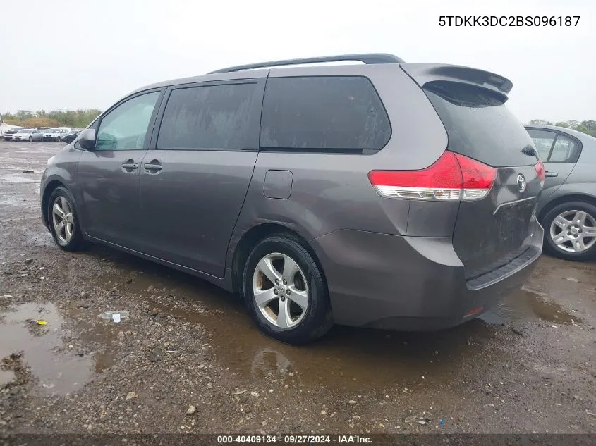 5TDKK3DC2BS096187 2011 Toyota Sienna Le V6