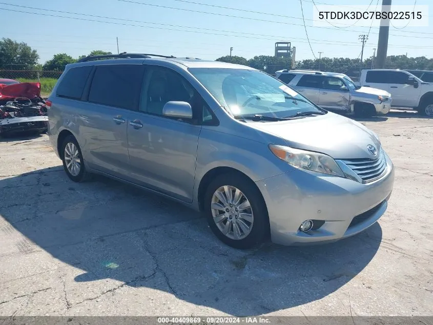 2011 Toyota Sienna Limited VIN: 5TDDK3DC7BS022515 Lot: 40409869