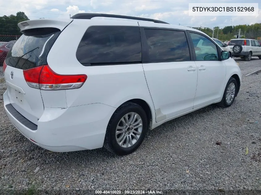 5TDYK3DC1BS152968 2011 Toyota Sienna Xle V6