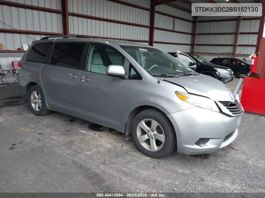 2011 Toyota Sienna Le V6 VIN: 5TDKK3DC2BS152130 Lot: 40413884