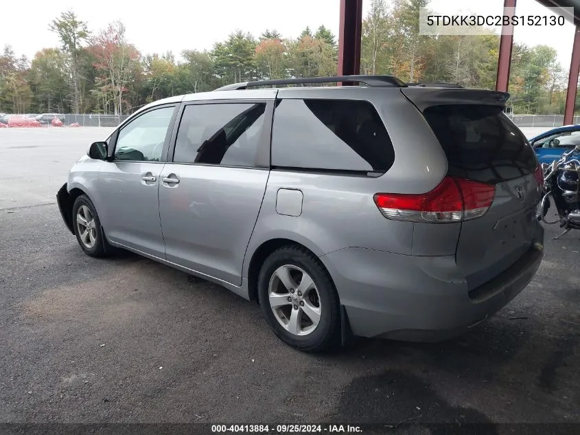 2011 Toyota Sienna Le V6 VIN: 5TDKK3DC2BS152130 Lot: 40413884