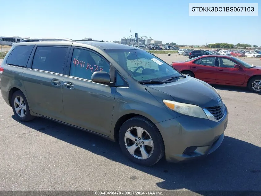 5TDKK3DC1BS067103 2011 Toyota Sienna Le V6